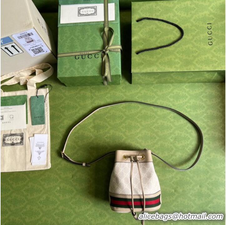 Buy Fashionable Gucci Ophidia mini GG bucket bag ‎550620 Beige