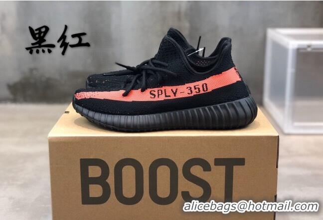 Luxury Discount Adidas Yeezy Boost 350 V2 Sneakers 'Black/Red' 042050