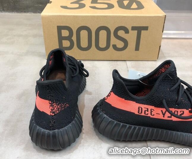 Luxury Discount Adidas Yeezy Boost 350 V2 Sneakers 'Black/Red' 042050