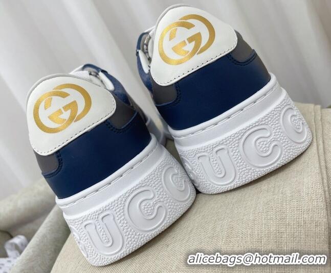 Grade Quality Gucci Chunky B GG Canvas Sneakers Blue/Grey 041248