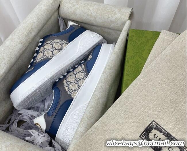 Grade Quality Gucci Chunky B GG Canvas Sneakers Blue/Grey 041248