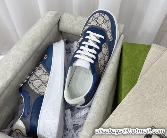 Grade Quality Gucci Chunky B GG Canvas Sneakers Blue/Grey 041248