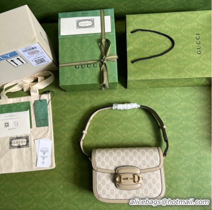 Good Quality Gucci Horsebit 1955 shoulder bag 602204 Beige