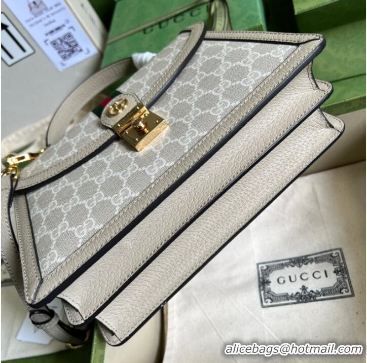 Good Quality Gucci Ophidia small top handle bag with Web 651055 Beige