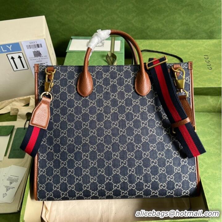 Good Taste Gucci Medium tote with Interlocking denim G 674148 Blue