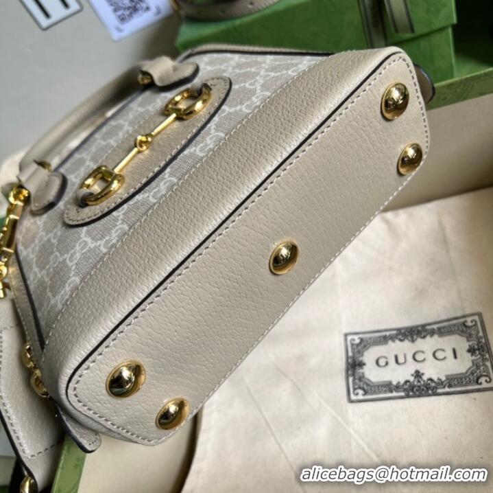 Super Quality Gucci Ophidia small top handle bag with Web 677212 Beige