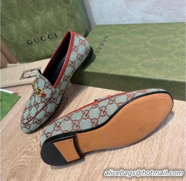 Sumptuous Gucci GG Canvas Flat Loafers Blue/Brown 041327