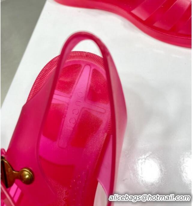 Low Price Gucci Rubber Strap Flat Sandals Red 042756