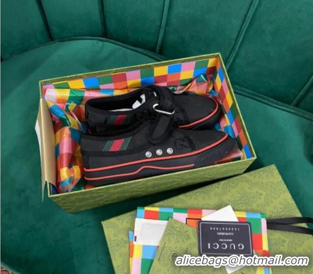 Stylish Gucci Tennis 1977 GG Canvas Sneakers Black 050721