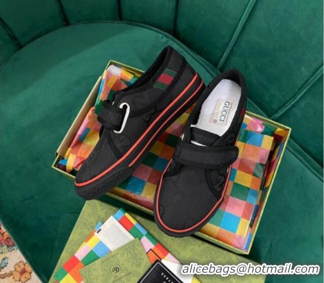 Stylish Gucci Tennis 1977 GG Canvas Sneakers Black 050721