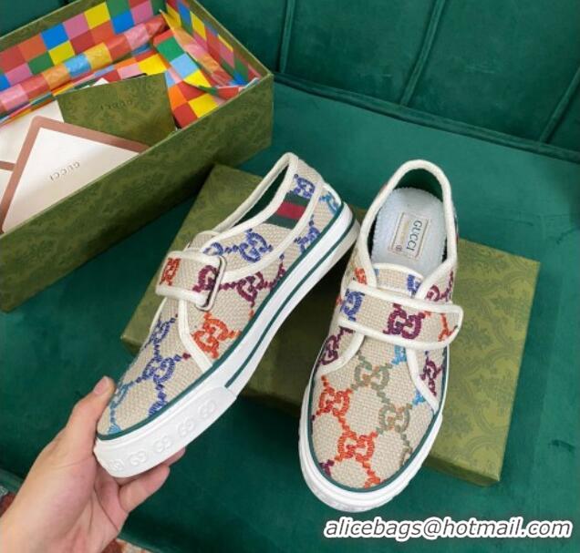 Sumptuous Gucci Tennis 1977 GG Canvas Sneakers White/Multicolor 050726