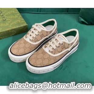 Low Price Gucci Tennis 1977 GG Canvas Sneakers Beige 050727