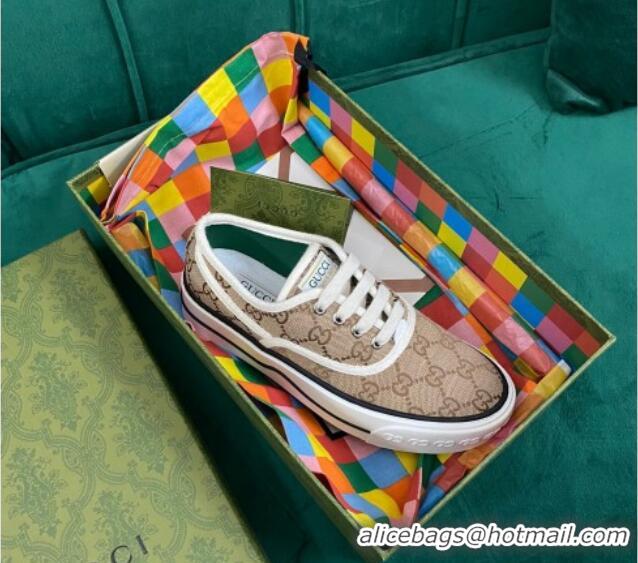 Low Price Gucci Tennis 1977 GG Canvas Sneakers Beige 050727