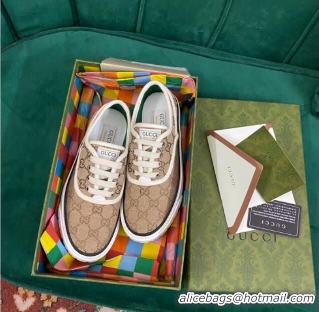 Low Price Gucci Tennis 1977 GG Canvas Sneakers Beige 050727