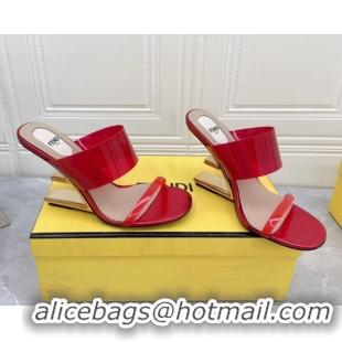 Duplicate Fendi First TPU High-heeled Sandals 9.5cm Heel Red 0420083