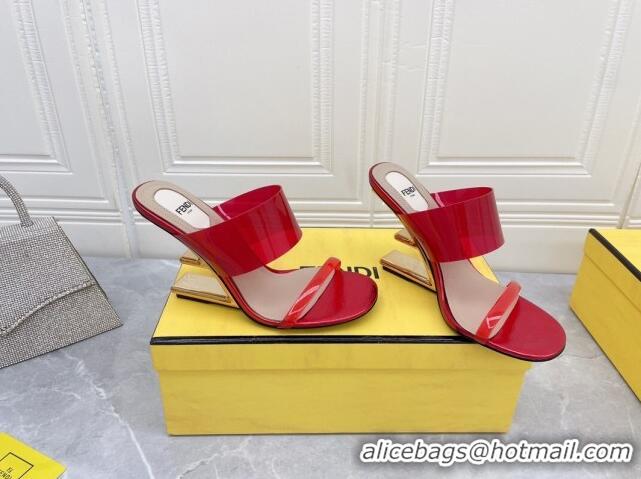 Duplicate Fendi First TPU High-heeled Sandals 9.5cm Heel Red 0420083