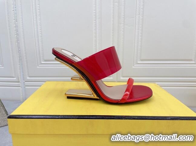 Duplicate Fendi First TPU High-heeled Sandals 9.5cm Heel Red 0420083