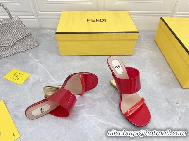 Duplicate Fendi First TPU High-heeled Sandals 9.5cm Heel Red 0420083