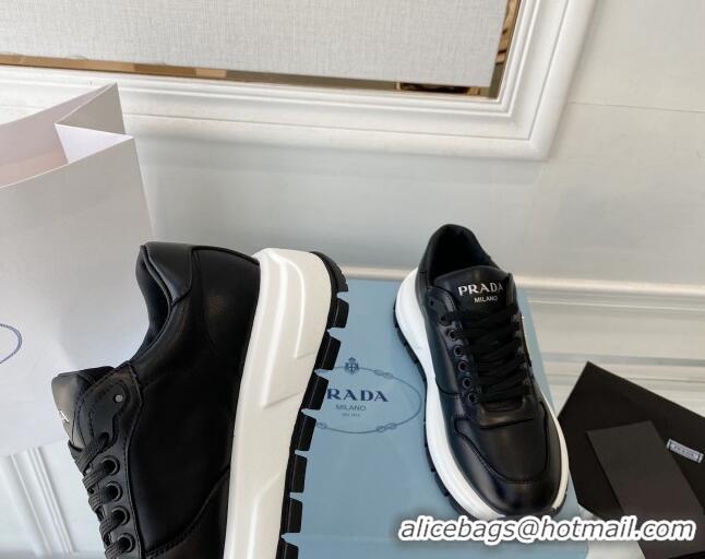 Top Grade Prada Calfskin Sneakers Black 0425126