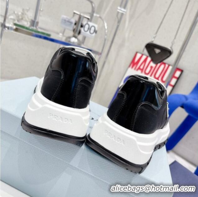 Good Quality Prada Brushed Leather Sneakers Black 0425121