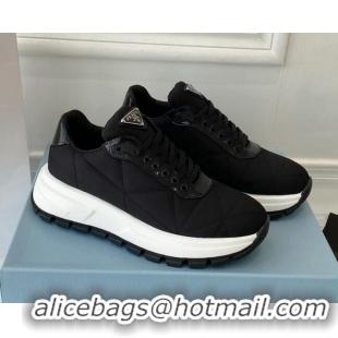 Purchase Prada Quilted Leather Sneakers Black 0425131