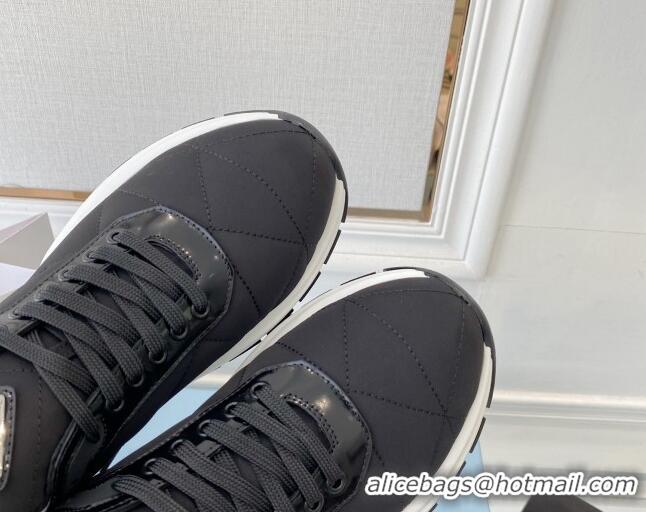 Purchase Prada Quilted Leather Sneakers Black 0425131