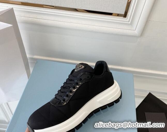 Purchase Prada Quilted Leather Sneakers Black 0425131