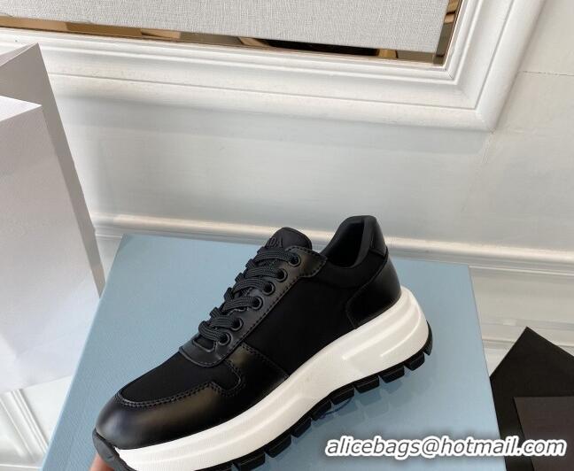 Best Price Prada Calfskin Sneakers Black 0425133