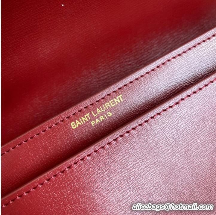 Promotional Yves Saint Laurent SUNSET MEDIUM CHAIN BAG IN SMOOTH LEATHER 442906 RED