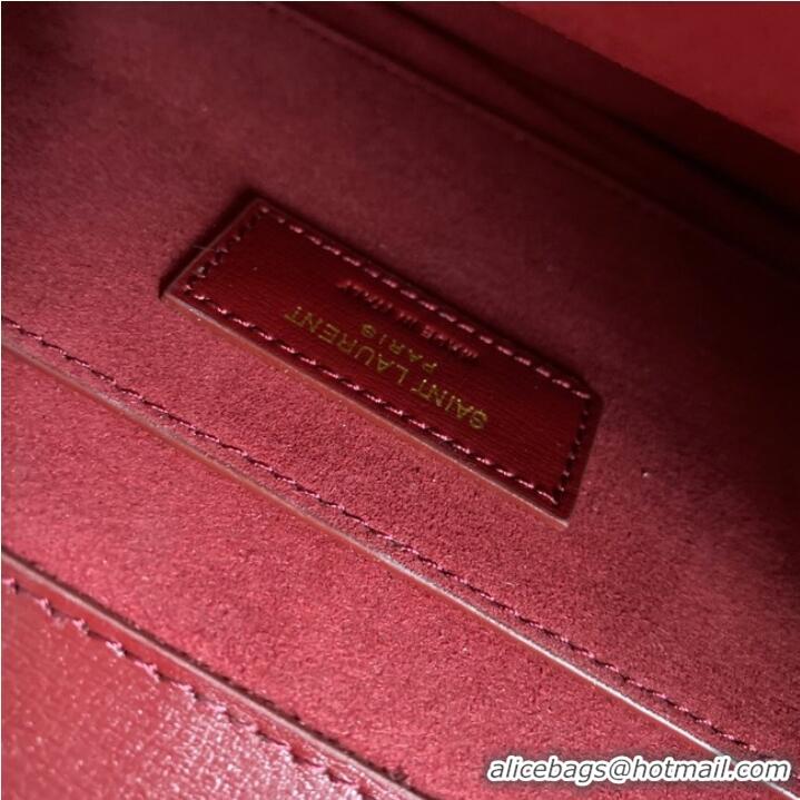 Promotional Yves Saint Laurent SUNSET MEDIUM CHAIN BAG IN SMOOTH LEATHER 442906 RED