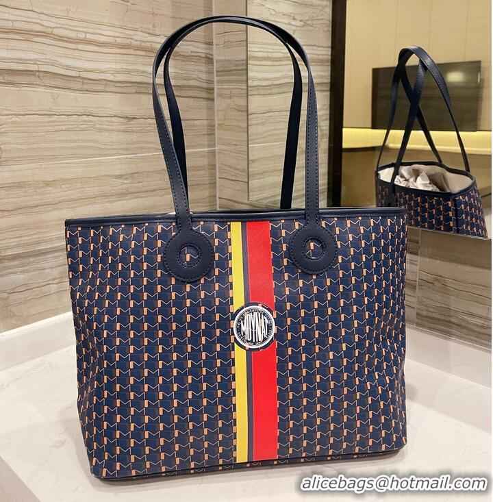 Pretty Style MOYNAT Shopping Bag Tooth Pattern M23011 Navy