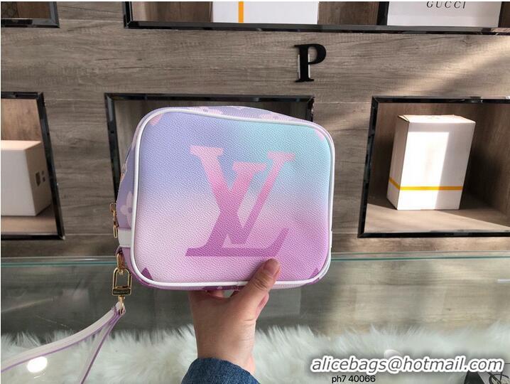 Fashion Discount Louis Vuitton Colorful Handbag Wash Bag 40066 Pink&Blue