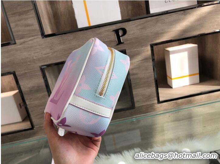 Fashion Discount Louis Vuitton Colorful Handbag Wash Bag 40066 Pink&Blue