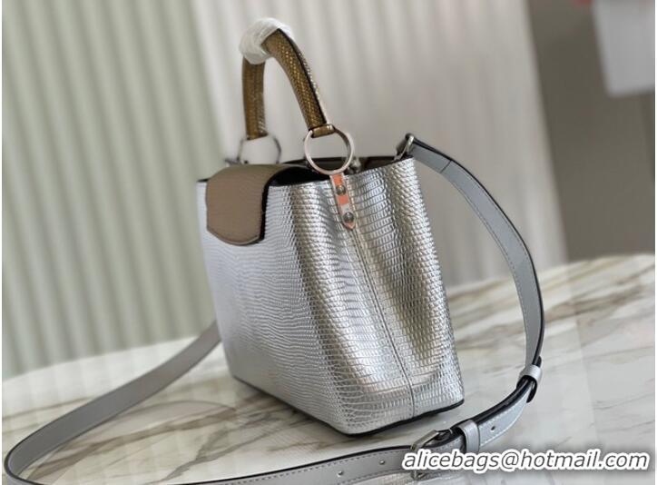 Top Grade Louis Vuitton CAPUCINES BB M59266 silver