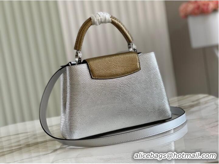 Top Grade Louis Vuitton CAPUCINES BB M59266 silver