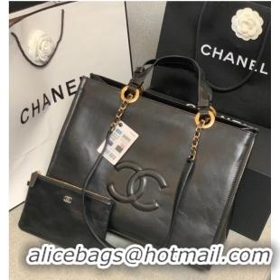 Buy Discount Chanel Sheepskin Shoulder Bag AS3129 black