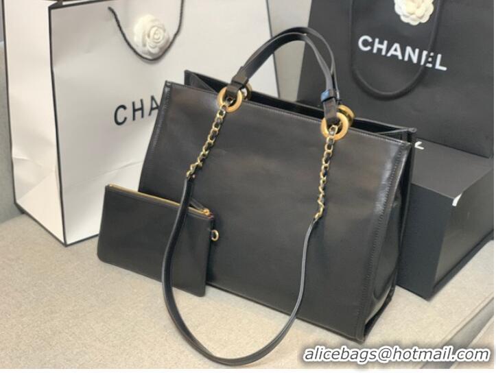 Buy Discount Chanel Sheepskin Shoulder Bag AS3129 black