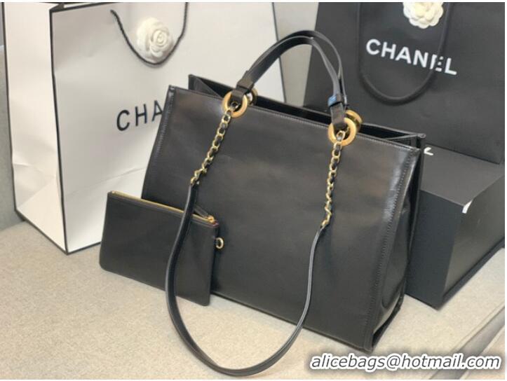 Buy Discount Chanel Sheepskin Shoulder Bag AS3129 black