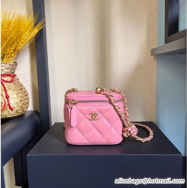 Buy Inexpensive Chanel mini Shoulder Bag Lambskin & Gold-Tone Metal AP2929 pink