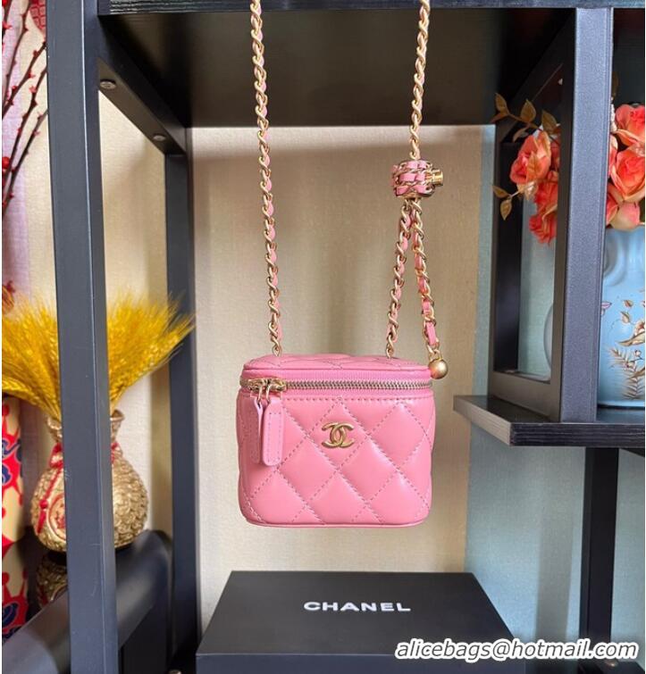 Buy Inexpensive Chanel mini Shoulder Bag Lambskin & Gold-Tone Metal AP2929 pink