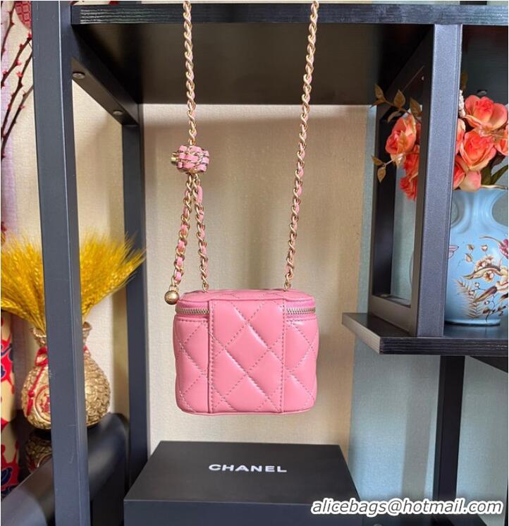 Buy Inexpensive Chanel mini Shoulder Bag Lambskin & Gold-Tone Metal AP2929 pink