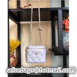 Good Quality Chanel mini Shoulder Bag Lambskin & Gold-Tone Metal AP2929 light gray