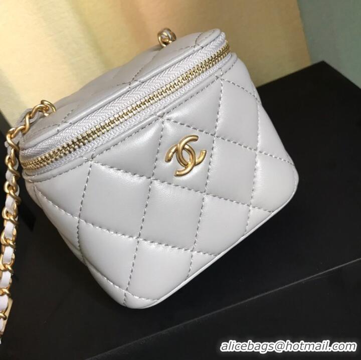 Good Quality Chanel mini Shoulder Bag Lambskin & Gold-Tone Metal AP2929 light gray