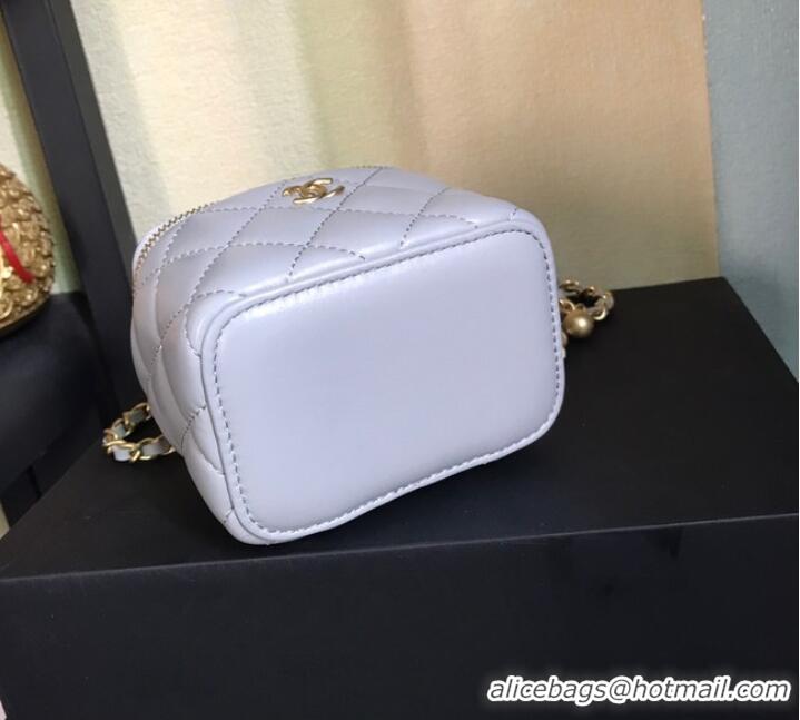 Good Quality Chanel mini Shoulder Bag Lambskin & Gold-Tone Metal AP2929 light gray