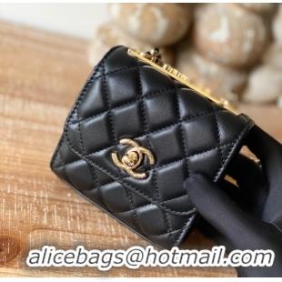 Top Grade Chanel mini Shoulder Bag Lambskin & Gold-Tone Metal 88631 black