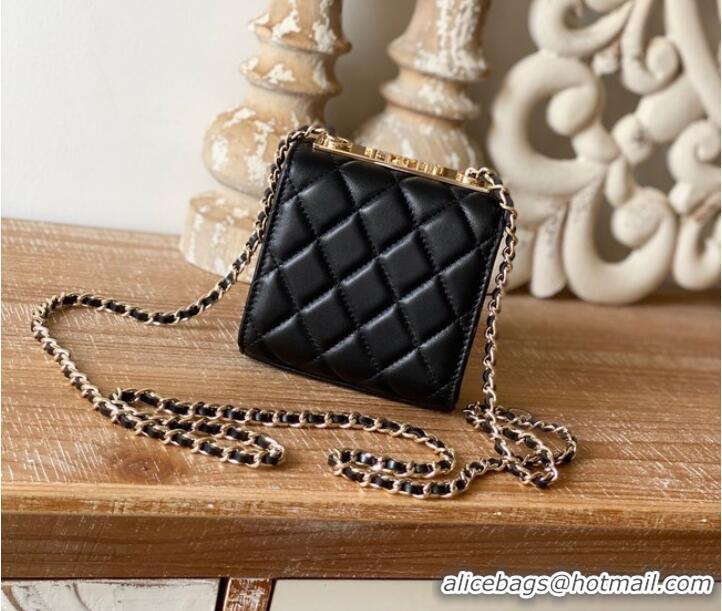 Top Grade Chanel mini Shoulder Bag Lambskin & Gold-Tone Metal 88631 black