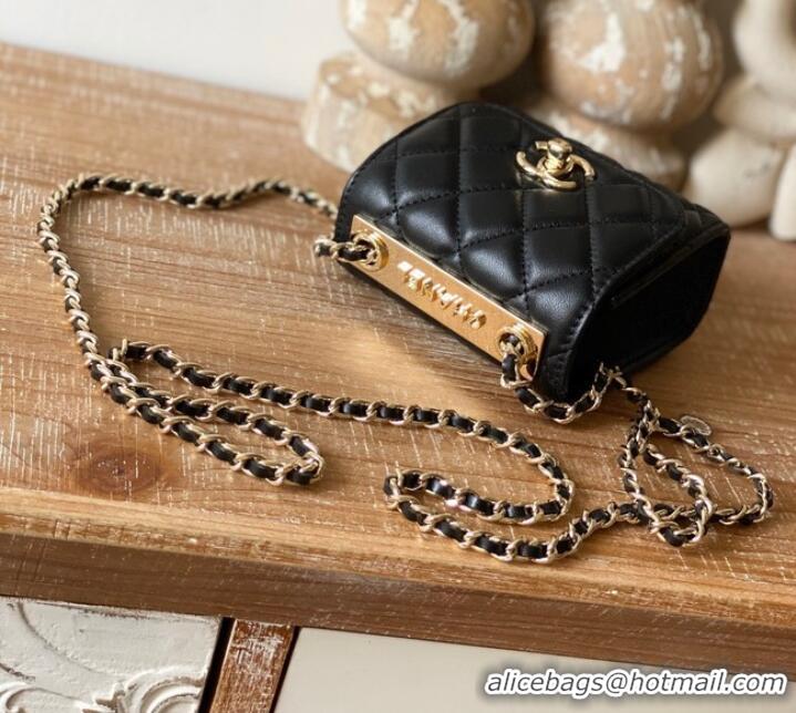 Top Grade Chanel mini Shoulder Bag Lambskin & Gold-Tone Metal 88631 black