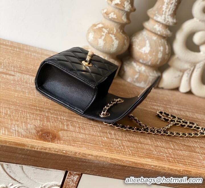 Top Grade Chanel mini Shoulder Bag Lambskin & Gold-Tone Metal 88631 black