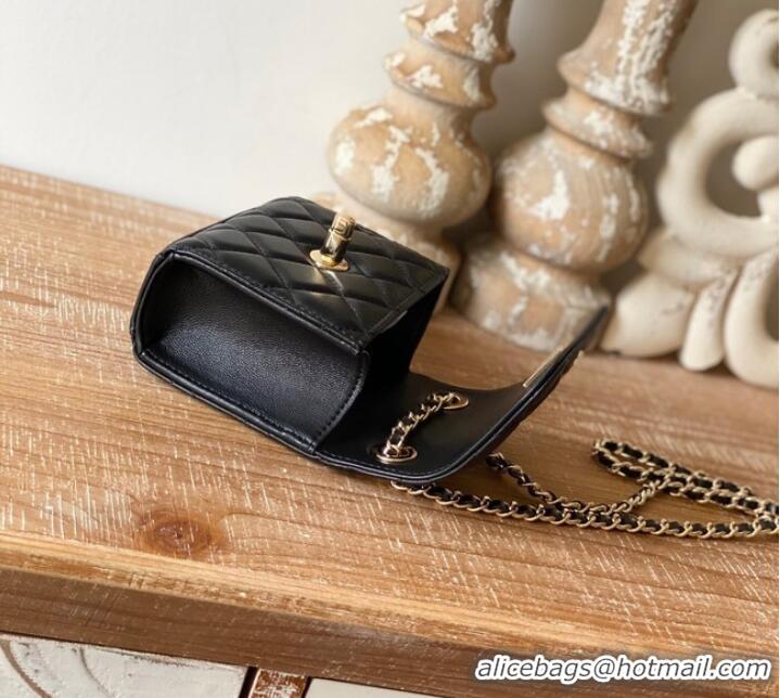 Top Grade Chanel mini Shoulder Bag Lambskin & Gold-Tone Metal 88631 black