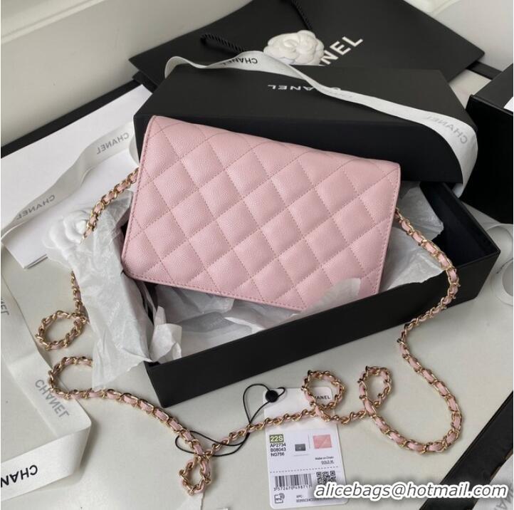 Top Grade Chanel Grained Calfskin small Shoulder Bag AP2734 pink